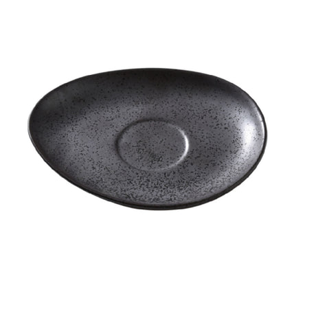 Yanco DB-002 Diamond Black Saucer 6"L X 4-1/2"W Oval