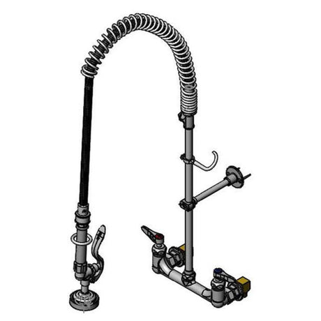 T&S Brass B-0133-CRBSTKIT EasyInstall Pre-Rinse Unit 8" Wall Mount Mixing Faucet