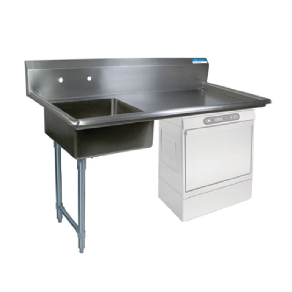 BK Resources BKUCDT-50-L-SS-P-G Soiled Dishtable Undercounter 50"W X 30"D X 46"H