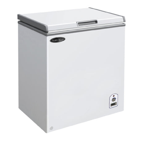 Serv-Ware SWCF-7 - Serv-Ware - Refrigeration - 7.1 Cubic Ft Chest Freezer White -37.52" W X 23.09" D X 34.25" H - Temperature Display - Door Lid Light - Easy Access Drain Located On Front - Strong And Durable Well Placed Handle - Internal Round Edge Design For Easy Cleaning - Balanced Hinge Door Design To Hold From 35° To 70° Angles - Quick To Reach Freezing Temp - Quiet Running Design - Comes With Locking Lid