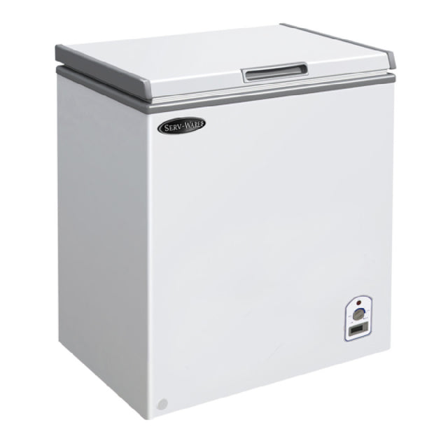 Serv-Ware SWCF-7 - Serv-Ware - Refrigeration - 7.1 Cubic Ft Chest Freezer White -37.52" W X 23.09" D X 34.25" H - Temperature Display - Door Lid Light - Easy Access Drain Located On Front - Strong And Durable Well Placed Handle - Internal Round Edge Design For Easy Cleaning - Balanced Hinge Door Design To Hold From 35° To 70° Angles - Quick To Reach Freezing Temp - Quiet Running Design - Comes With Locking Lid