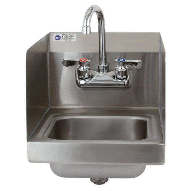 Royal Industries ROY HSSH 12 SP Space Saver Hand Sink Wall Mounted 9" X 9" X 5"D Bowl Size