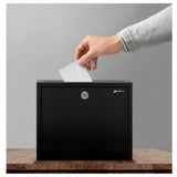 Alpine Industries ADI631-03-BLK Suggestion Box 12" X 3" X 10"H Wall Mountable