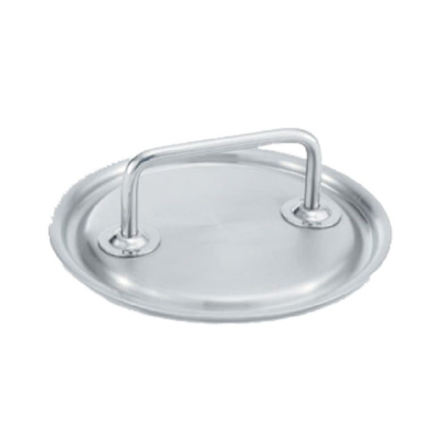 Vollrath 47780 Intrigue® Cover 6-5/16" (16cm) 18/8 Stainless Steel With Heavy Duty Welded Solid Loop Handle