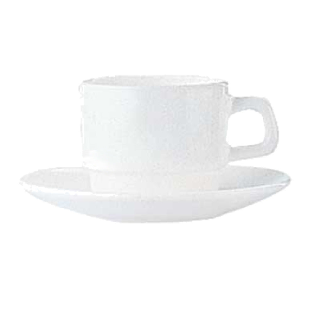 Arc Cardinal 22712 Arcoroc Restaurant White Saucer (D:5.88'') Fluorosilicate Opal Glass