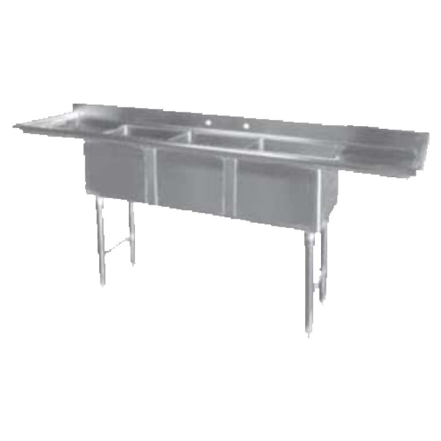 GSW USA SE15153DB Sink 3-compartment 15"W X 15"L X 12"D Bowl