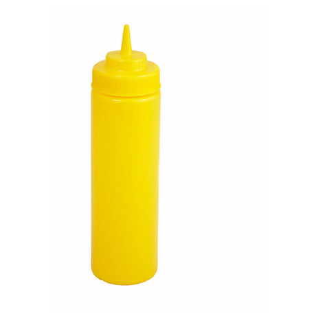 Winco PSW-24Y Squeeze Bottle 24 Oz. Wide Mouth