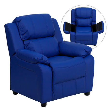 Flash Furniture BT-7985-KID-BLUE-GG Kids Recliner 25"W X 26"- 39"D X 28"H Contemporary Style