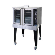 Serv-Ware SGCO-1-V - Serv-Ware - Gas Cooking - Single Deck Convection Oven - Natural Gas - Dimensions: 38.15" W X 40.12" D X 57.32" H - Temperature Range: 250°F - 550°F - BTU/H: 54000 - Gas Line: 3/4 - W.C. For Natural Gas: 4 In. - W.C. For LP: 10 In. - Materials: Stainless Steel Front