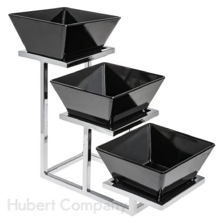 Hubert 94231 - Cerve Collection Bowl Stand, 3-tier, 6"L X 16"W X 11"H