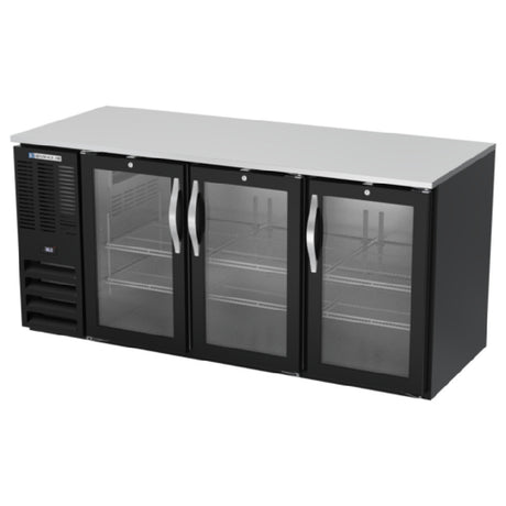 Beverage Air BB72HC-FG-B - Refrigerated Food Rated Back Bar Storage Cabinet, Three-section