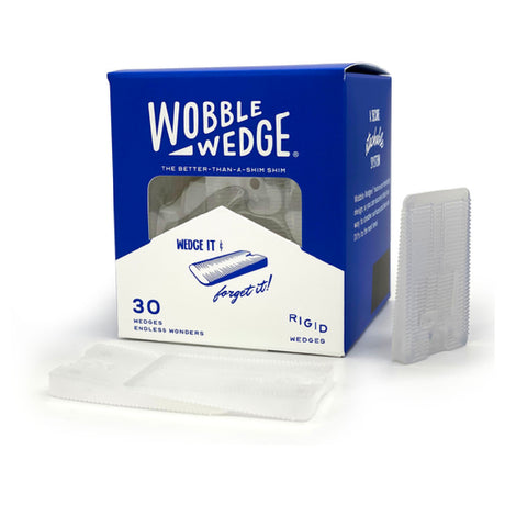 Franklin Machine Products 280-1730 Wobble Wedge® Tapered Installation Shims Rigid Clear (box Of 30 Shims)