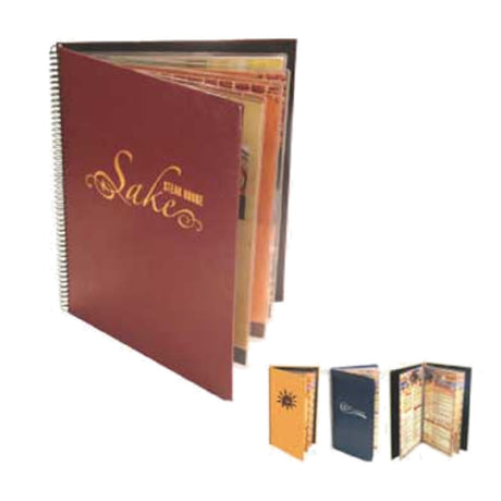 Menu Solutions SPBK-BA Menu Cover Holds 4-1/4" X 11" Insert Spiral Bound
