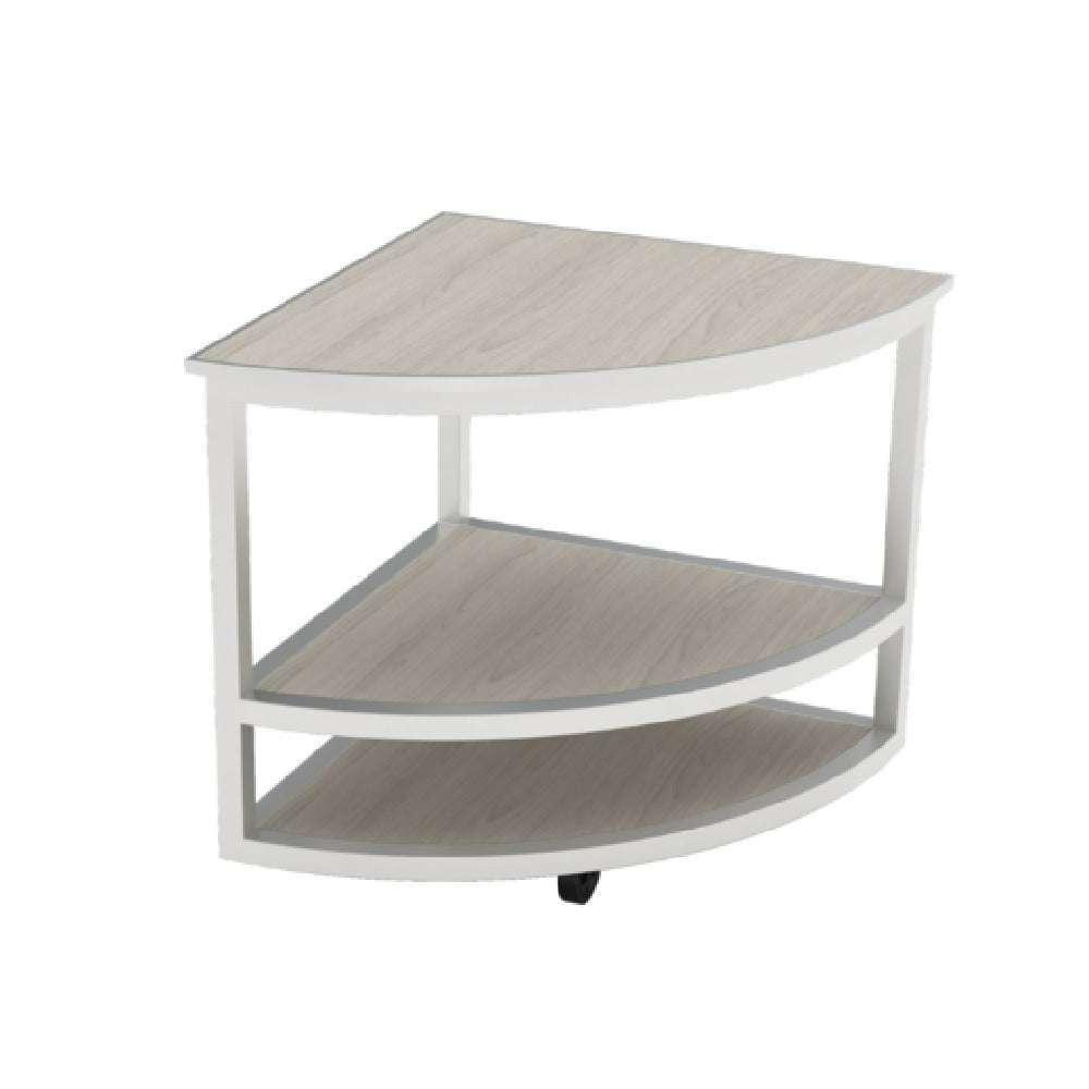 Bon Chef NX-1-CR-S-O - Nexus Corner Round Side Table, 31.5" X 31.5" X 33.5", With (3) Exposed Shelves