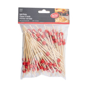 Tablecraft 12582 Ball Picks 0.4375" X 0.4375" X 4.5" Bamboo (pack Of 100)