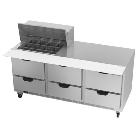 Beverage Air SPED72HC-12M-6 Mega Top Refrigerated Counter Three-section 72"W