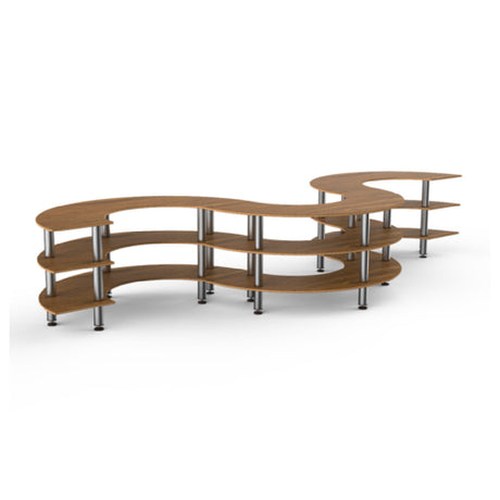 Steelite MGCMSB04BSXF - Large Snake Shape Station, 202.0" X 77.0" X 35.0", Modular