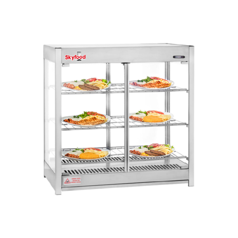 Skyfood Equipment HMC-PT Steam Line Heated Merchandiser Cabinet Countertop Pass-thru