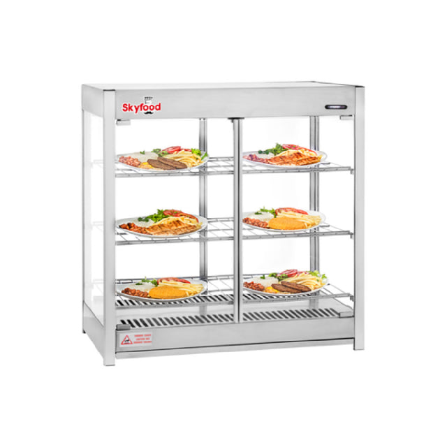Skyfood Equipment HMC-PT Steam Line Heated Merchandiser Cabinet Countertop Pass-thru