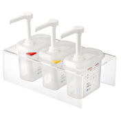 Carlisle 01363 Araven Sauce Dispenser Set (3) 1/9 GN 1.5 Qt. Containers 15" X 8-7/8" X 7-5/8"