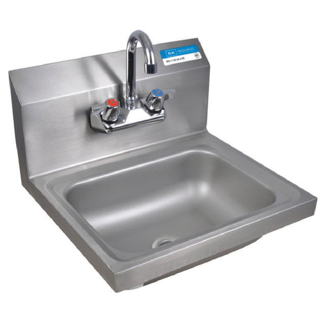 BK Resources CP-4W-1410-PG (4) BKHS-W-1410-P-G Hand Sinks Wall Mount 14" Wide X 10" Front-to-back X 5" Deep Bowl