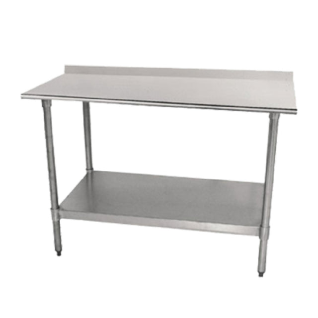 Advance Tabco TTF-240-X Special Value Work Table 30"W X 24"D 18 Gauge 430 Stainless Steel Top With Rolled Rim On Front & 1-1/2" Backsplash On Rear