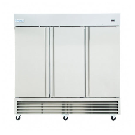 Empura Stainless E-KB81F Reach In Bottom-Mount Stainless Steel Freezer With 3 Full-Height Solid Doors -81"W