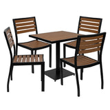 Flash Furniture XU-DG-10456036-GG Table And Chair Set Includes (1) 30"W X 30"D X 30"H Table