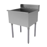 Advance Tabco 4-1-24D Square Corner Scullery Sink 1-compartment 24"W X 21"D Front To-back X 14" Deep Sink Compartment