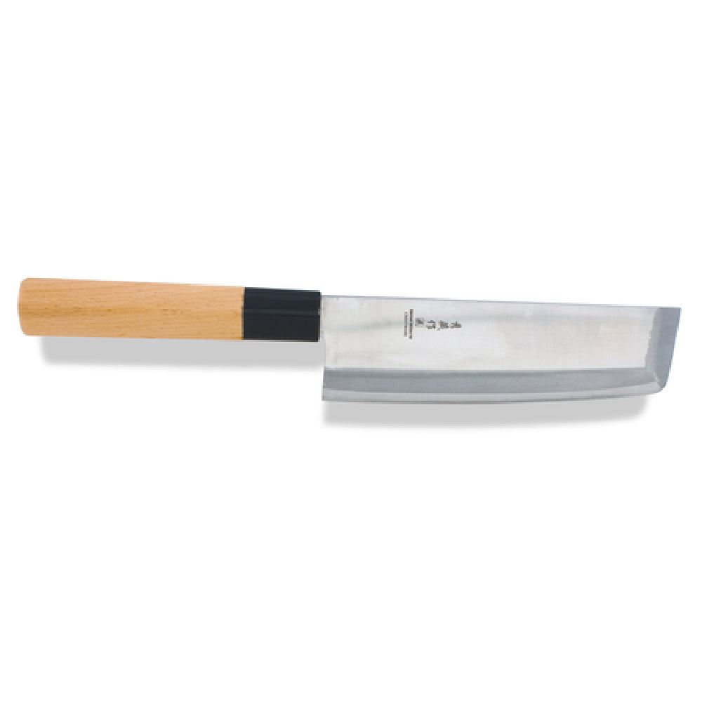 Crestware KN313 Nakiri Knife 6-1/2" High Carbon German Molybdenum Vanadium Steel Blade