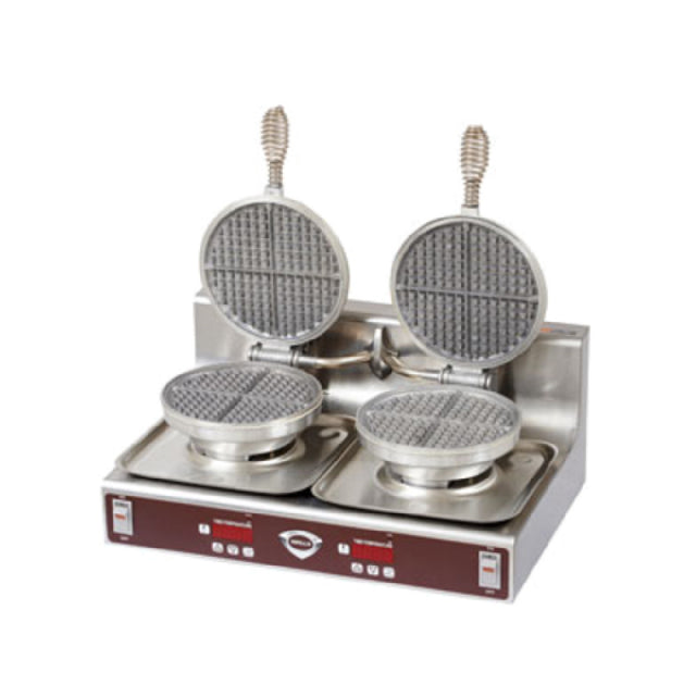 Wells WB-2E Waffle Baker Dual Round Waffle Grid Cast Aluminum Grids