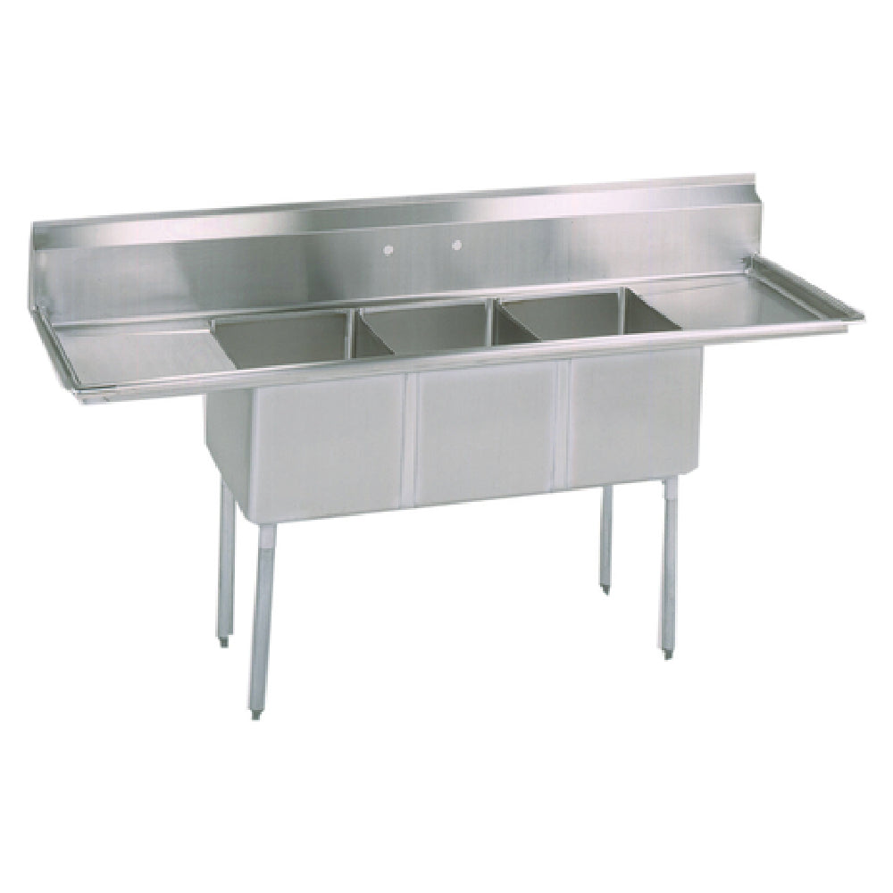 BK Resources BKS-3-1620-14-18TS Sink Three Compartment 84"W X 25-13/16"D X 43-3/4"H Overall Size