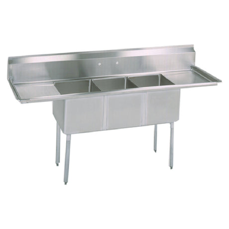 BK Resources BKS-3-18-14-18T Sink Three Compartment 90"W X 23-13/16"D X 43-3/4"H Overall Size