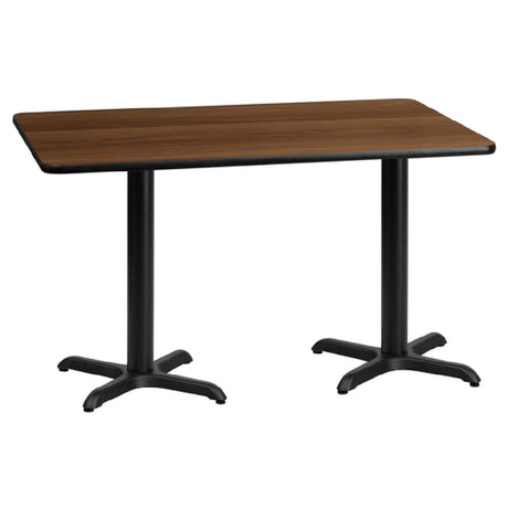 Flash Furniture XU-WALTB-3060-T2222-GG Table 60"W X 30"D X 31-1/8"H Dining Height