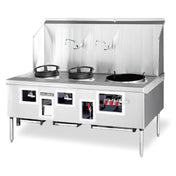 American Range ARCR-4 - Chinese Range, Gas, (4) Burners & (2) Manually-controlled Swing Faucets