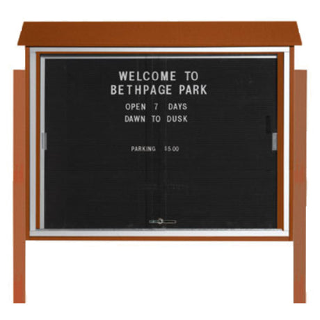 Aarco PLDS3645LDPP-5 Message Center 45"W X 36"H Freestanding