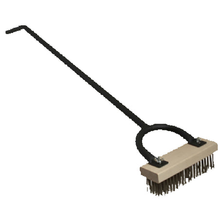 Franklin Machine Products 133-1667 The Texas Brush® Grill Brush Angled Wood Brush Head With Medium Stainless Steel Bristles