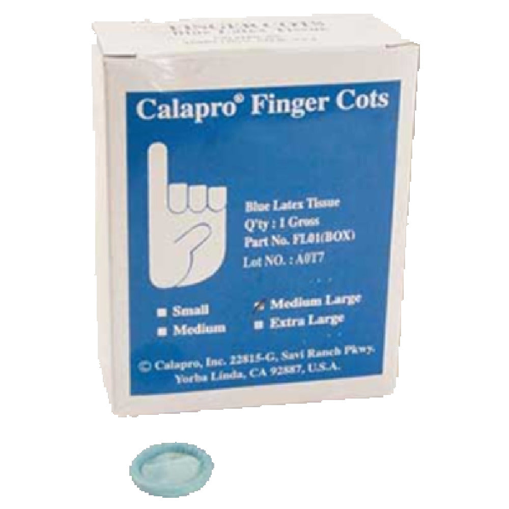 Franklin Machine Products 280-1643 Finger Cots Blue Size Medium (144 Count)