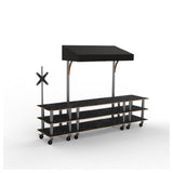 Steelite MGCMLA12MSBW Mogogo Modular Interactive Station Marble Black On Casters With Black Canopy (minimum = Case Quantity 1 Per Case)