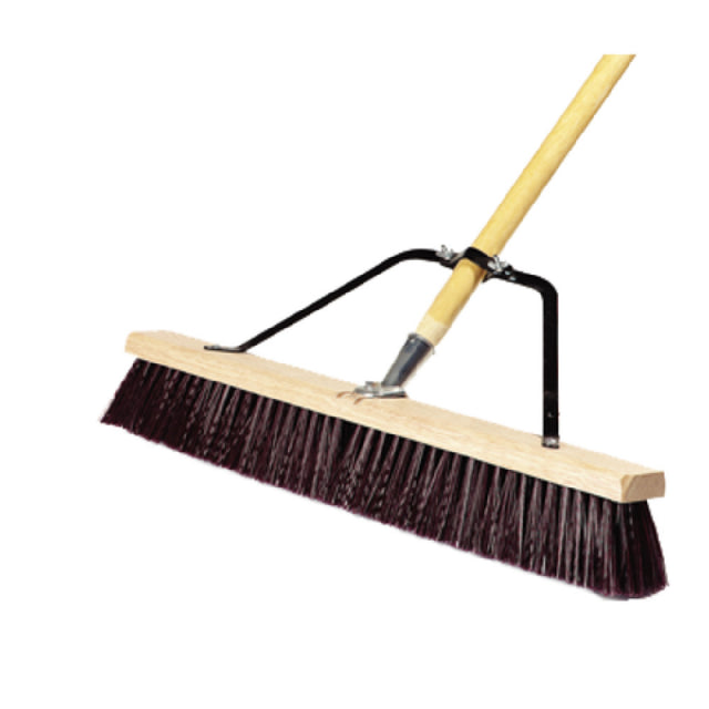 Carlisle 367378TC00 Carlisle Floor Sweep 24" Hardwood Block With Handle