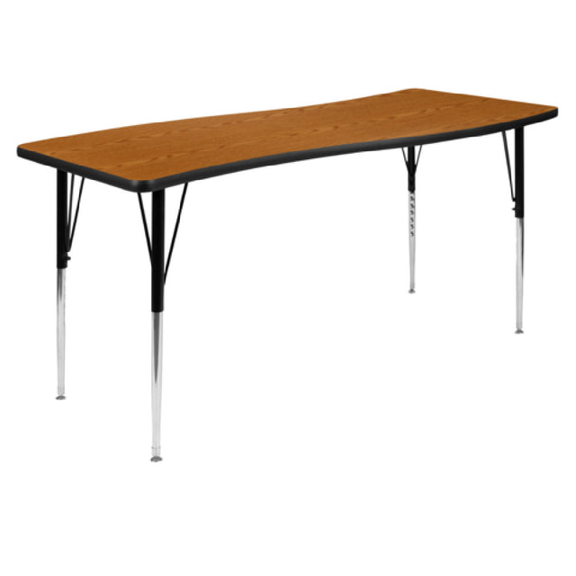 Flash Furniture XU-A3060-CON-OAK-T-A-GG Wren Activity Table 60"W X 26"D X 21-1/4"-30-1/4"H