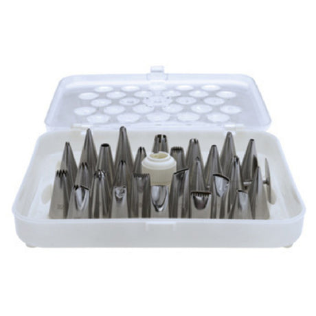 Winco CDT-26 Cream Nozzle Set 26-piece Includes Storage Box