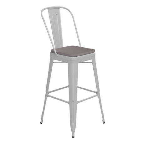 Flash Furniture CH-31320-30GB-WH-PL2G-GG Kai Bar Stool 500 Lb. Weight Capacity