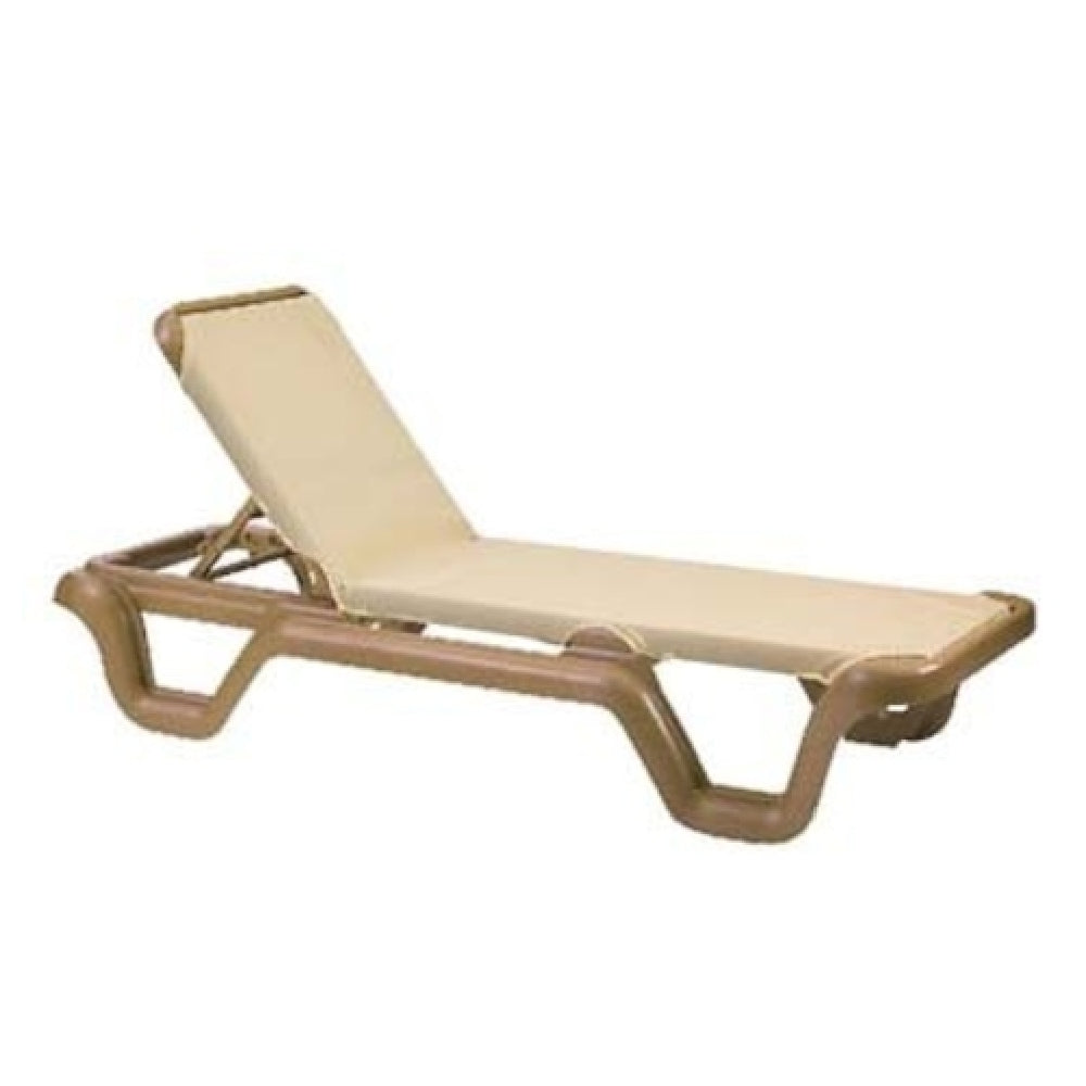 Grosfillex US414108 Marina Chaise Without Arms Adjustable Sling