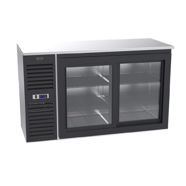 Krowne SD60 Sliding Door Refrigerated Back Bar Storage Cabinet Two-section 60"W X 24"D