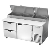 Beverage Air DPD67HC-2 Pizza Top Refrigerated Counter Two-section 67"W