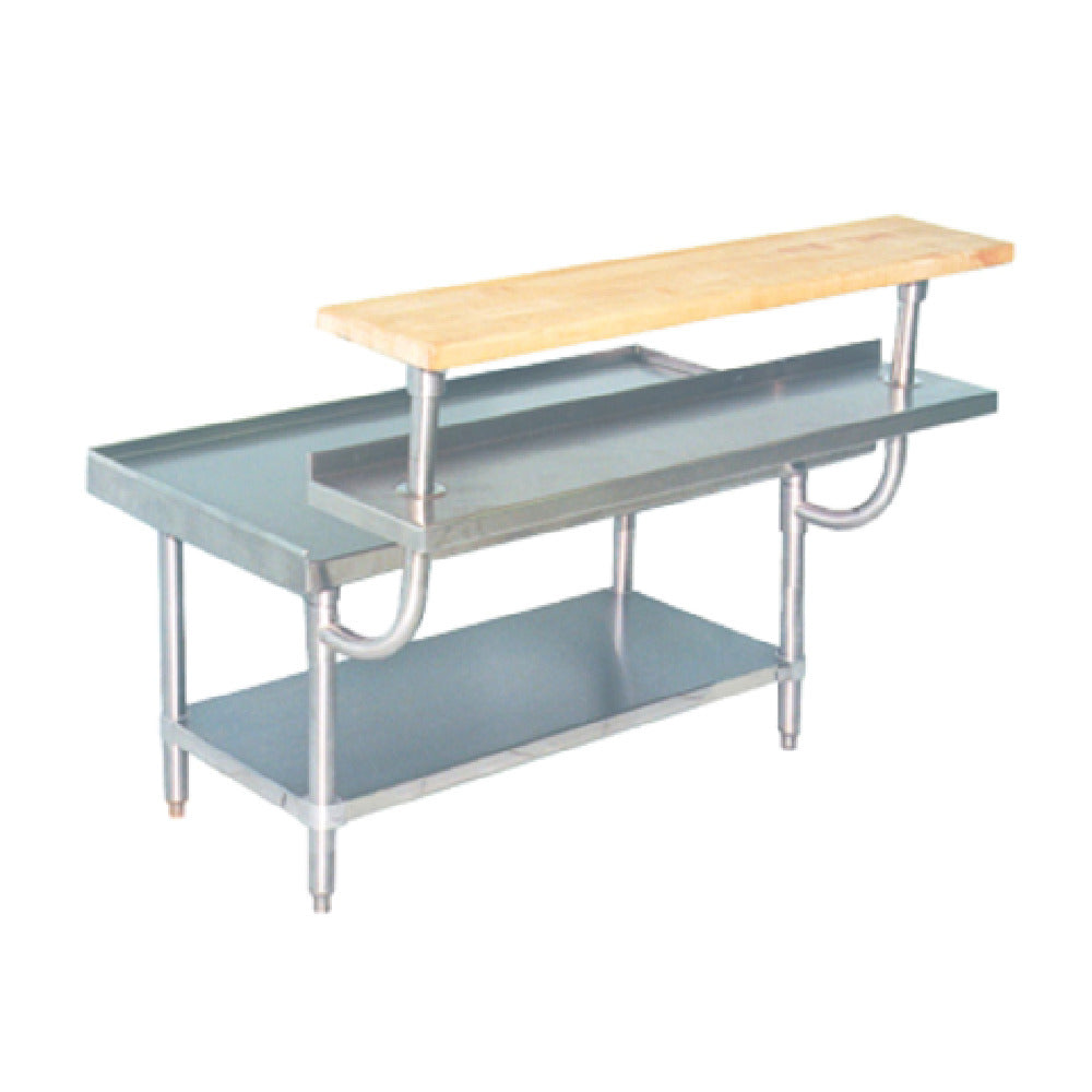 Advance Tabco TA-962 Adjustable Plate Shelf Stainless Steel 24"W X 10"D X 25"H To Mount On Equipment Stand Below Cutting Board Or Cutting Surface