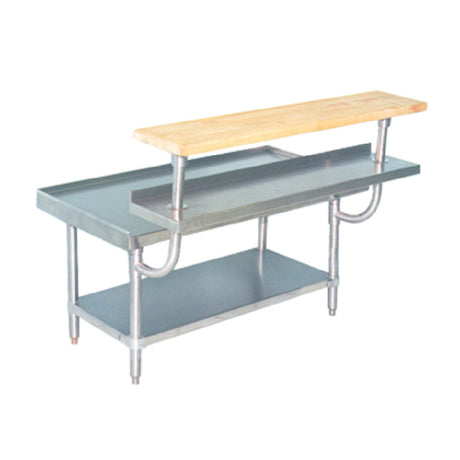 Advance Tabco TA-963 Adjustable Plate Shelf Stainless Steel 36"W X 10"D X 25"H To Mount On Equipment Stand Below Cutting Board Or Cutting Surface