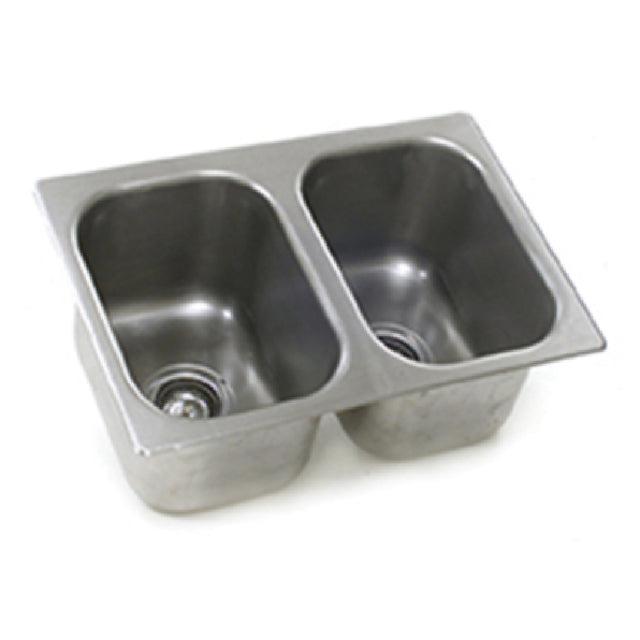 Eagle SR16-19-13.5-2-ND Self-Rimming Drop-In Sink With No Deck Two Compartment