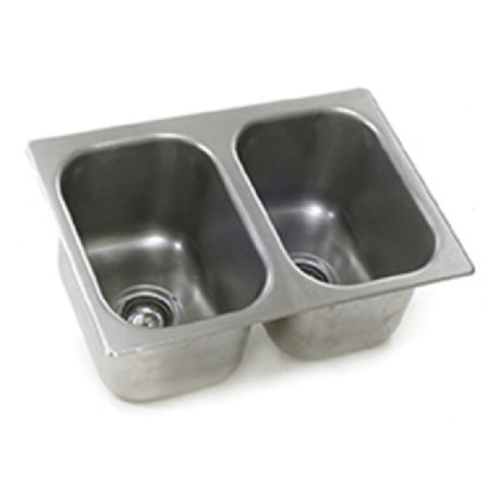 Eagle SR12-14-9.5-2-ND Self-Rimming Drop-In Sink With No Deck Two Compartment